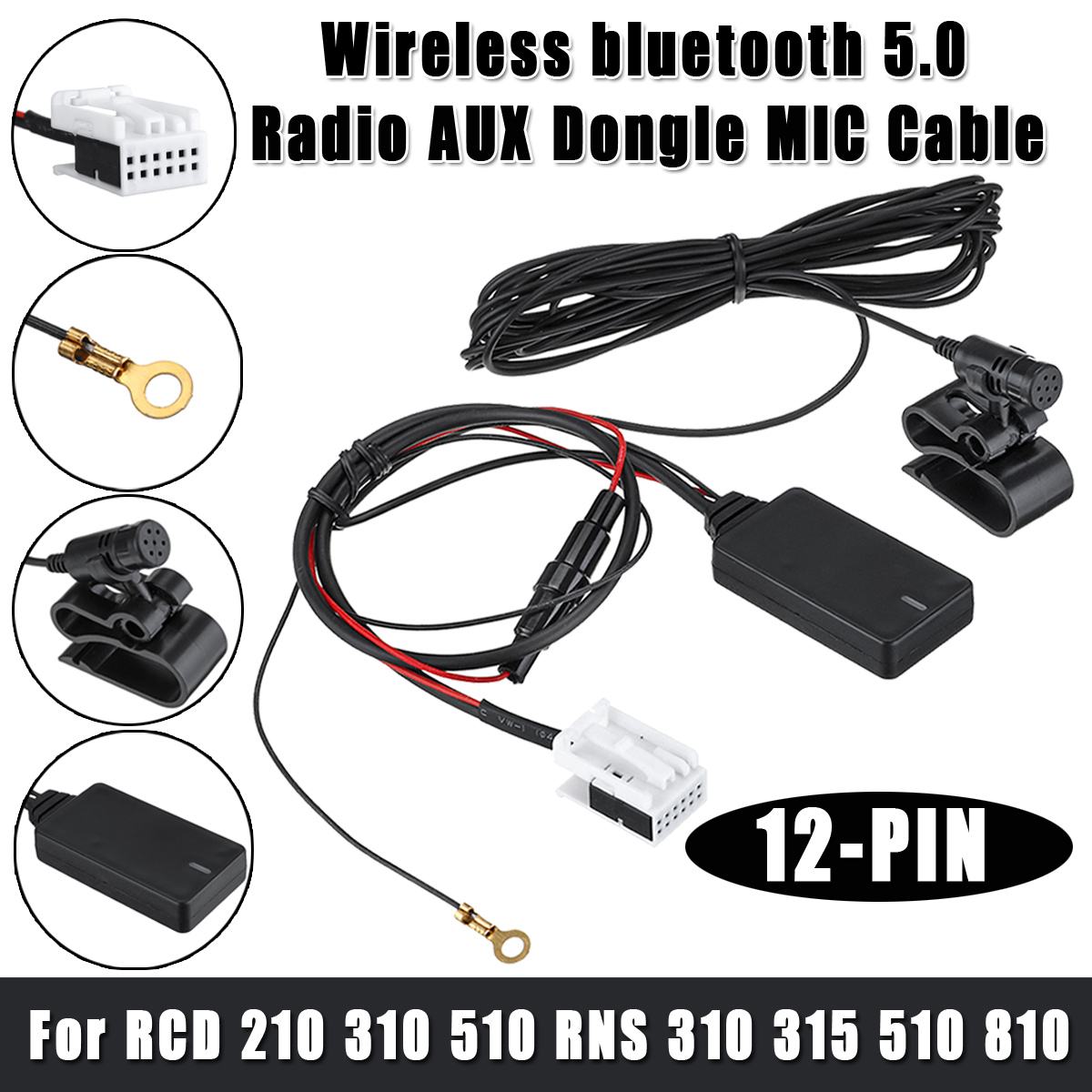 12Pin ڵ   AUX Dongle MIC For Sko..
